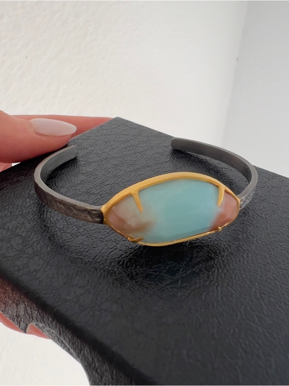 Free People Robindira Unsworth Amazonite Cuff Bracelet